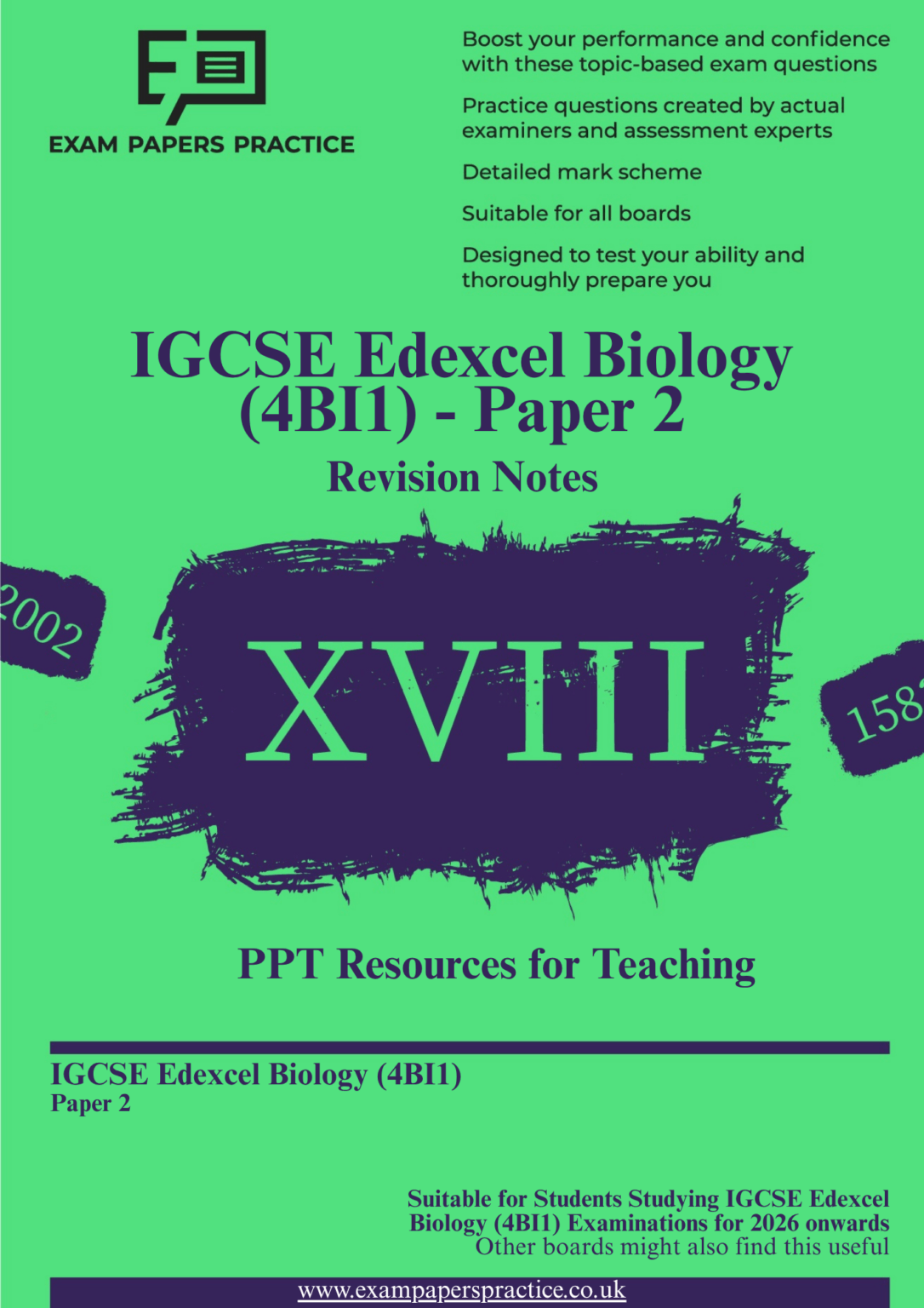 Edexcel IGCSE (9-1) Biology (4BI1) Revision Notes