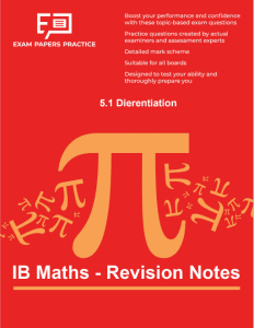 DP IB Mathematics (Analysis & Approaches) HL Revision Notes