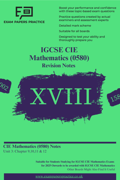 IGCSE_CIE_Maths_0580_Unit_3_Revision_Notes_Cover_Page