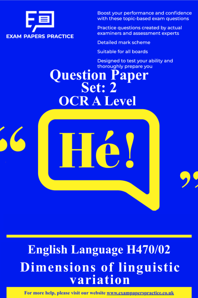 Paper 2 Set 2 Dimensions of linguistic variation qp
