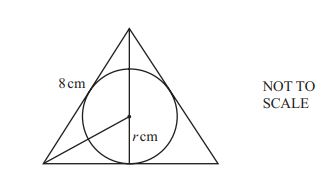 Equilateral triangle with inscribed circle